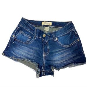 LONDON Blue Jeans Booty Shorts Size 5